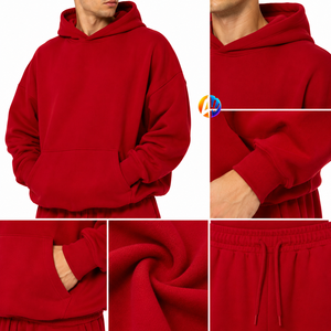 Combinaison en polaire surdimensionnée pour homme, conçue avec un tissu en polaire doux, coupe ample confortable, toucher doux et chaleur douillette pour les voyages hivernaux - Product Image 5