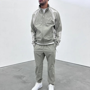 Ensemble de survêtement tendance 2026 style urbain streetwear, coupe-vent color block, tenue athleisure 2 pièces à faible MOQ - Product Image 5