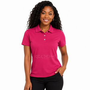 Polo personnalisé pour femme, manches courtes, de qualité supérieure, pour le golf, OEM, ODM, marque privée, uniforme d'entreprise, vêtements décontractés - Product Image 3