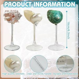 Nueva Colección 2026 Copa de Vino con Diseño de Concha Marina, Hecha a Mano, Moderna, de Lujo, Capacidad Personalizable, Ecológica, Ligera, con Relieve - Product Image 5