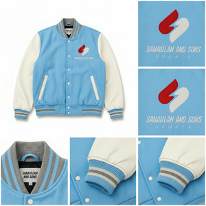 Veste de baseball décontractée pour homme, mélange coton et polyester, manches en PU, style streetwear - Product Image 6