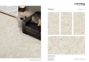 กระเบื้องพอร์ซเลนลายแกะสลักแบบคลาสสิก ขนาด 600x1200 มม. สำหรับตกแต่งผนัง พื้น ภายในและภายนอกอาคาร - Product Image 3