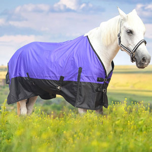 Couvertures lourdes respirantes en toile/polaire pour chevaux, chaudes pour l'hiver, avec doublure chaude, pour concours et protection équine - Product Image 4