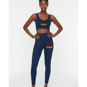 Conjuntos Deportivos de Yoga y Pilates de Alta Calidad Personalizados, Leggings y Sujetador Deportivo, Ropa Deportiva Activa para Gimnasio, Cintura Alta, para Hombre, Tallas Grandes - Product Image 4
