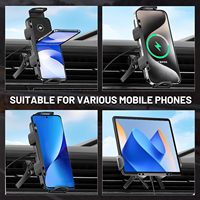 Support de chargeur de voiture sans fil magnétique, support de téléphone flexible pour les téléphones mobiles à grand écran, support de téléphone mobile pliable universel