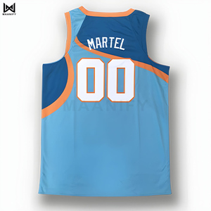 เสื้อบาสเก็ตบอลแบบสั่งทำ OEM แบบกลับด้านได้ พิมพ์ลายสองด้าน ระบายอากาศได้ดี ดีไซน์ย้อนยุค ตัวอักษรด้านหน้า แบบไม่มีแขน - Product Image 3