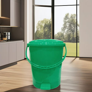 Heavy Duty Plastic Pedal <b>Dustbin</b> with Lid | Hands-Free Foot Pedal Garbage Bin for Indoor & <b>Outdoor</b> Use - Product Image 6