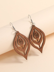 Pendientes de madera hechos a mano, pendientes de madera natural, pendientes de madera tallada, artesanías naturales - Product Image 3