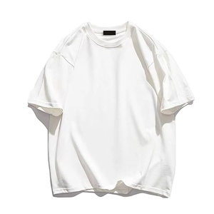 เสื้อยืดผ้าฝ้าย100% ผู้ชาย, เสื้อลำลองสีพื้นสีขาวและดำแขนสั้นไซส์ใหญ่ - Product Image 4