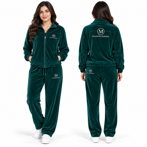 Veste de survêtement unisexe grande taille en velours doux uni, délavé à l'acide, 100 % polyester, respirante et écologique, avec fermeture éclair intégrale - Product Image 1