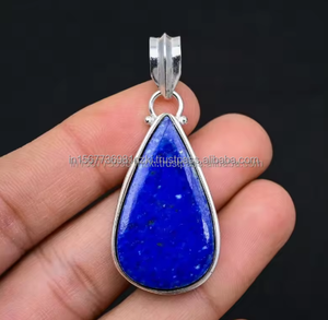 Colgante de piedras preciosas de lapislázuli, colgante de joyería, joyería de plata de ley 925, colgante de regalo de compromiso para madre, joyería diaria - Product Image 1