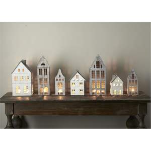 Ensemble de bougeoirs rustiques en métal galvanisé, lanternes décoratives industrielles en zinc pour maison et jardin - Product Image 2