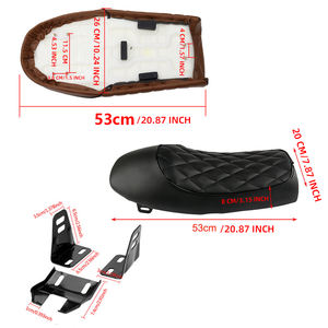 Siège de moto Cafe <span class=keywords><strong>Racer</strong></span>, pièce de moto, selle plate Cafe <span class=keywords><strong>Racer</strong></span>, coussin de selle pour H-onda, coussin de selle - Product Image 6