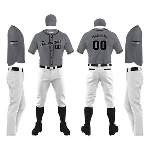 High Quality Printed Custom Team Name Baseball Uniform Set for Adults Breathable Quick Dry Jersey Plus Size Wholesale <b>Cheap</b> - Product Image 1