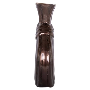Jarrón de Mesa de Bronce Contemporáneo de Lujo, Hecho a Mano, Forma Ovalada, 25 cm de Altura, Pieza de Arte Decorativa - Product Image 2