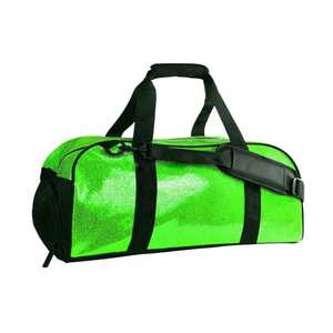 Nueva Llegada: Bolsa Deportiva Personalizable de Poliéster Brillante Naranja para Equipos de Porristas, con Cierre de Cremallera y Diseño Panelado, Capacidad de 20-35L - Product Image 3