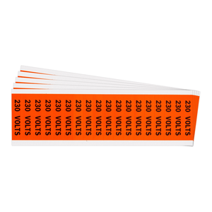 Etiquetas de Voltaje Autoadhesivas Brady 230V para Conductos y Paneles Eléctricos, Resistentes al Agua, con Grabado en Relieve - Product Image 3