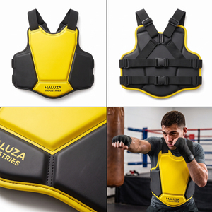 Protector de Pecho de Alta Densidad MALUZA INDUSTRIES, Chaleco de Sparring Muay Thai a Prueba de Golpes, Protector Corporal Ergonómico, Armadura de Karate Sanda - Product Image 4