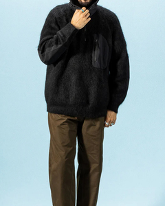 เสื้อฮู้ดขนโมแฮร์ปี 2026 ออกแบบเองได้ เสื้อฮู้ดซิปขนสัตว์สำหรับผู้ชาย เสื้อไหมพรมฤดูหนาวเนื้อนุ่มฟู ทรงโอเวอร์ไซส์ เสื้อสเวตเตอร์ถักลายแจ็คการ์ด เสื้อฮู้ดขนโมแฮร์ - Product Image 5