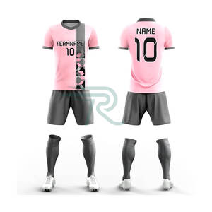 Uniformes de Fútbol Profesionales para Hombre al por Mayor, Tallas Grandes, 100% Poliéster, Manga Corta, Logotipo Frontal Personalizado, Camisetas de Fútbol OEM - Product Image 1