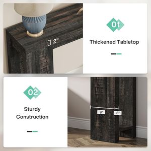 Wooden Console <b>Table</b> for <b>Sofa</b> Entryway or Accent Placement - Product Image 6