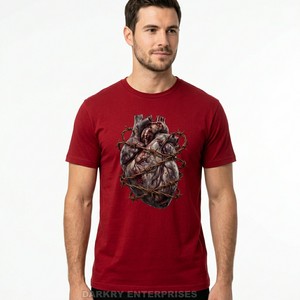 Camiseta de algodón pesado para hombre, personalizada, azul, con lavado vintage, gráfico de calavera, de alta calidad, estilo streetwear, cuello redondo - Product Image 2