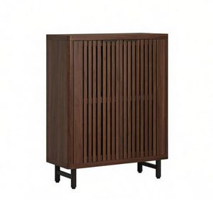 Mobiletto Portascarpe Moderno in MDF con Stabilità Regolabile e Piedini, Salvaspazio per Soggiorno, Stile Semplice e Rustico - Product Image 2