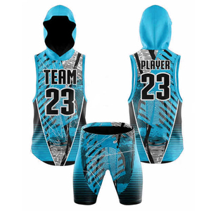 Conjunto de Uniforme de Baloncesto Personalizado Sublimado Rough Riders Lightning con Impresión Digital 7v7, Camiseta con Capucha, Pantalones Cortos, Impresión del Logotipo del Equipo - Product Image 6