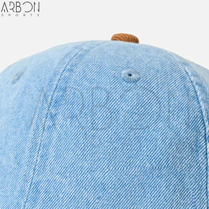 Casquettes 6 panneaux en tissu denim premium 2026 avec sangle réglable au dos, broderie personnalisée, service OEM ODM - Product Image 4