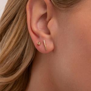 Pendientes de Oro de 9K, 10K, 14K y 18K, Joyería Minimalista y Elegante para Uso Diario, Regalo para Mujeres y Niñas, Pendientes de Oro Simples - Product Image 5