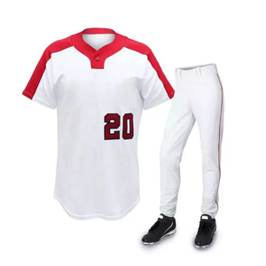Custom Two-Button Embroidery Baseball Jersey Shirts Youth Competition Uniform Set Sublimation Technique Unique - Product Image 4