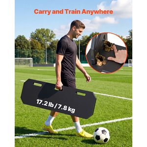 Rebondisseur de football portable en HDPE pour entraînement de frappe, 40 x 12, installation facile avec 3 angles réglables pour jeunes - Product Image 6