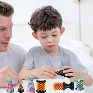 3 Paquetes de Fidget Spinners Imposibles en Forma de Cono y Espiral, Divertidos Spinners de Pirámide Imposible para Aliviar el Estrés - Product Image 2