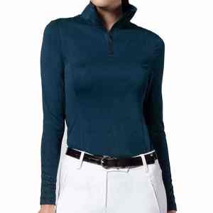 เสื้อขี่ม้าผู้หญิงสุดหรูพร้อมกระดุมและซิป น้ำหนักเบา ระบายอากาศได้ดี แขนยาว ใช้เป็นเสื้อชั้นในได้ - Product Image 6