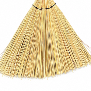Balai en fibre de coco avec manche en bambou, poils durables, écologique, style classique, pour usage domestique et extérieur, poils moyens, 45 pouces - Product Image 6