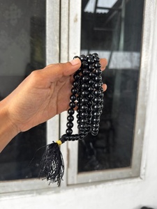 Wholesale Natural Black Tourmaline Jap Mala 8 MM 108 Beads Polished Crystal Stone <b>Healing</b> Stone From Gujarat - Product Image 3
