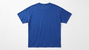 เสื้อยืดคอกลมแขนสั้นสีน้ำเงินสำหรับผู้ชาย ทรงปกติ ผ้าเจอร์ซีย์ถัก ระบายอากาศได้ดี มีโลโก้ด้านหน้า สไตล์ลำลอง - Product Image 2