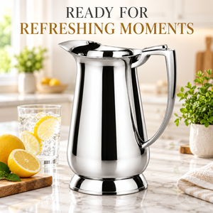 Carafe à eau en acier inoxydable, pichet à thé glacé avec couvercle anti-glace résistant à la chaleur pour la maison, le restaurant et les fêtes - Product Image 5