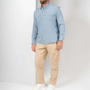 Chemise de pêche pour homme à manches longues, anti-rides, séchage rapide, respirante, imperméable, ventilée, polyester-spandex, protection UPF 50+ - Product Image 4