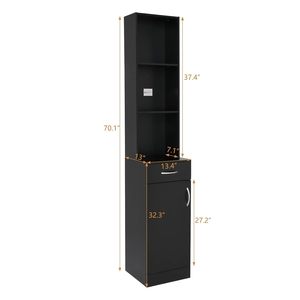 Station de salon |   Armoire de rangement pour barbier et coiffeur avec tiroir - Product Image 2