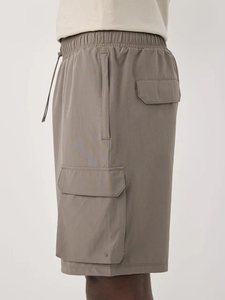 Pantalones Cortos Cargo para Hombre, Pantalones Cortos Cargo Sólidos de Cintura Media, Elásticos, de Secado Rápido, de Poliéster, Estilo Casual con Bolsillos - Product Image 6