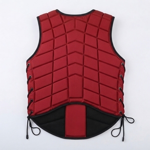 Chaleco Protector Acolchado para Equitación con Cierre Frontal de Cremallera y Cordones Laterales Ajustables para Deportes Ecuestres - Product Image 3