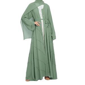 2024 thobe/thawb ชุดสวดมนต์มุสลิมชุดยาวชุดมุสลิมสำหรับผู้หญิงชุดยาวสีทึบ - Product Image 1
