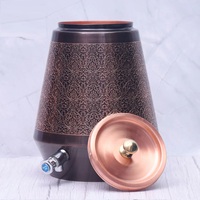Distributeur d'eau de luxe à double paroi en cuivre pur pour la maison, le bureau et le stockage quotidien d'eau ayurvédique – Achetez directement auprès du fournisseur