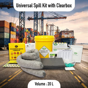 Kit Universal para Derrames con Cubeta de 20L – Almohadillas y Calcetines de Alta Absorción para Derrames en Fábricas y Talleres, Gestión de Derrames - Product Image 2