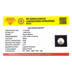 Loose Keshi Freshwater Pearl Gemstone-5.45 Carat Oval Shape for Fine Jewelry - Product Image 3