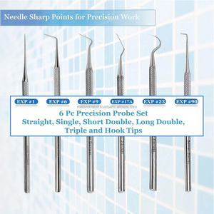 Juego de Herramientas de Higiene Bucal Dental de 10 Piezas, Kit de Sondas para Limpieza Profunda, Acero Inoxidable, OEM, ODM, Proveedor Mayorista de Primera Categoría - Product Image 3