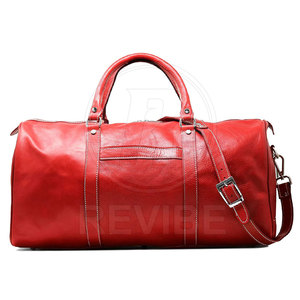 Classic Genuine Leather Travel Duffle <b>Bags</b> for Men-Vintage Design Stylish Look 30-40L Capacity Lightweight & Eco-Friendly - Product Image 2