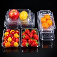 Groothandel transparante plastic blisterverpakkingen met compartimenten voor fruit, cake en salade verpakkingen