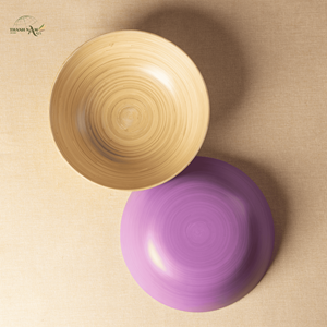 Bols à dîner en bambou faits à la main, écologiques, classiques, personnalisés, légers, non toxiques, jetables, pour un usage domestique, bols de service pour les fêtes - Product Image 5